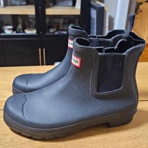 HUNTER BLACK BOOTS ANKLE WFS 2078RMA US 9 WOMENS